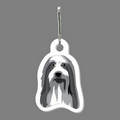 Zippy Clip - Shaggy Haired Dog (Face) Tag W/ Clip Tab